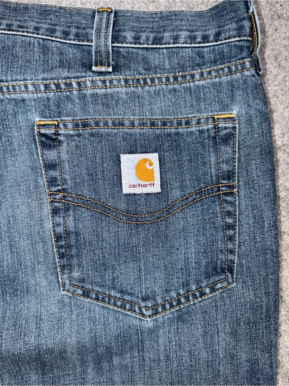 Carhartt Mens 40x30 Relaxed Fit Holter Jeans Denim Blue 101483 Straight Leg